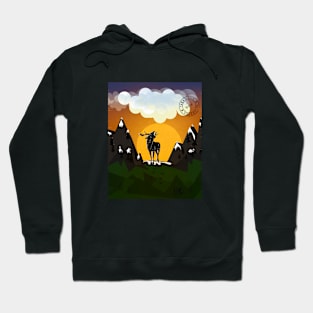 deer in sunlight Hoodie